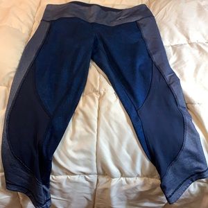 Lululemon Yoga Pants Blue Denim Patterned Sz 8